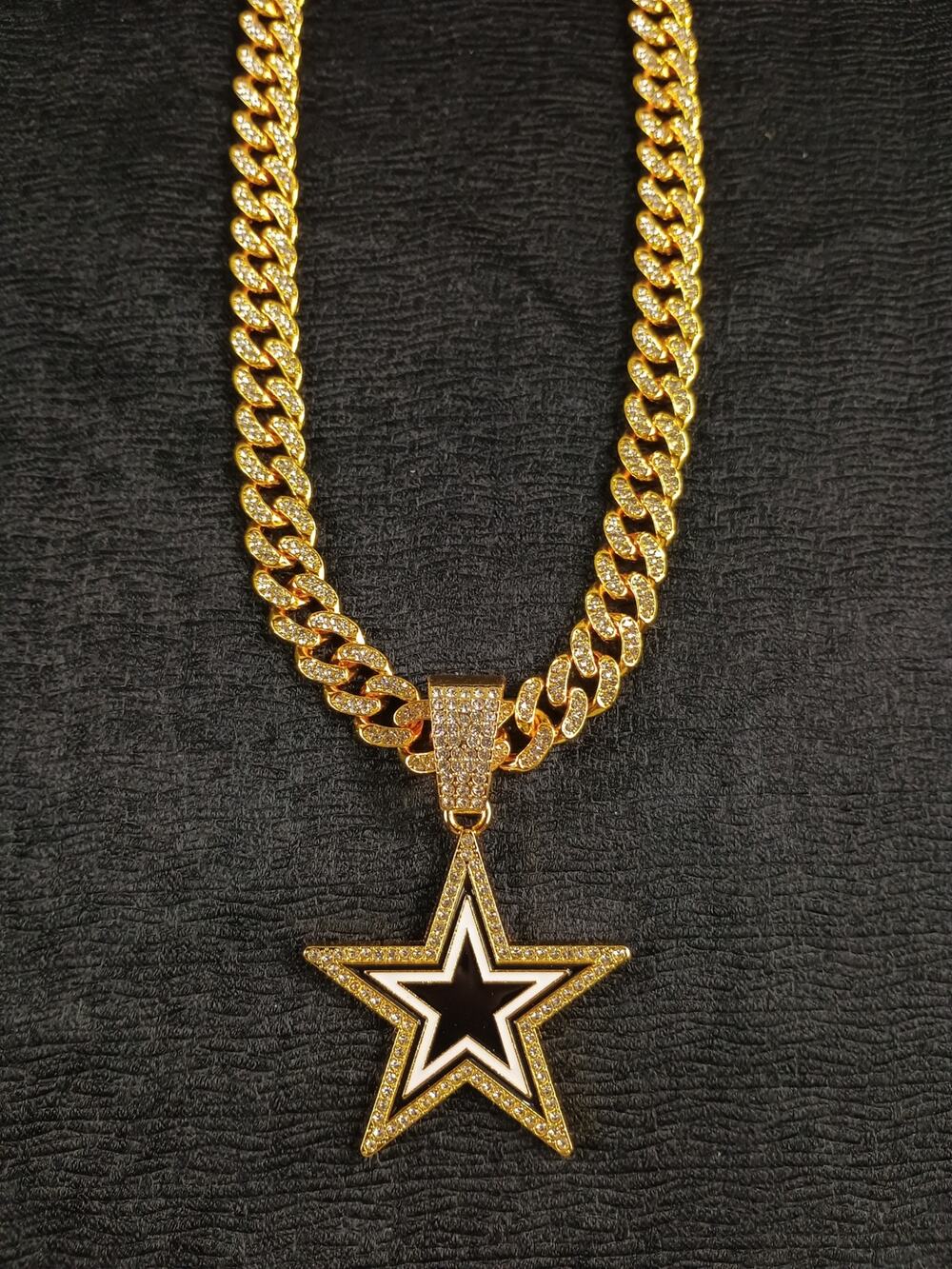 Dallas Cowboys Necklace Pendant Chain Link NFL Football Hip Hop Jewelry